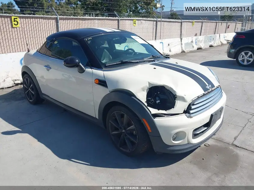 2015 Mini Coupe Cooper VIN: WMWSX1C55FT623314 Lot: 45631595
