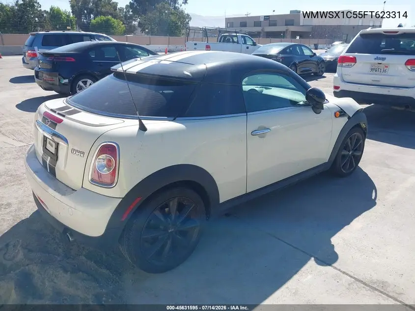 2015 Mini Coupe Cooper VIN: WMWSX1C55FT623314 Lot: 45631595