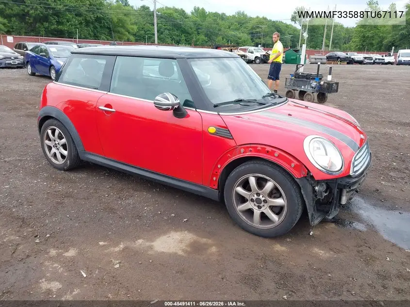 2008 Mini Cooper Hardtop VIN: WMWMF33588TU67117 Lot: 45491411
