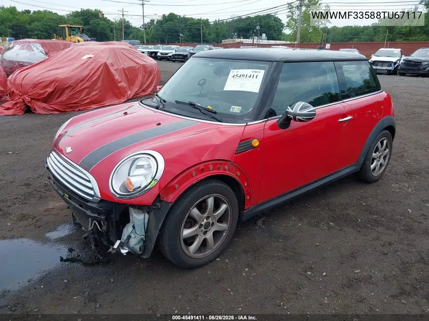 2008 Mini Cooper Hardtop VIN: WMWMF33588TU67117 Lot: 45491411