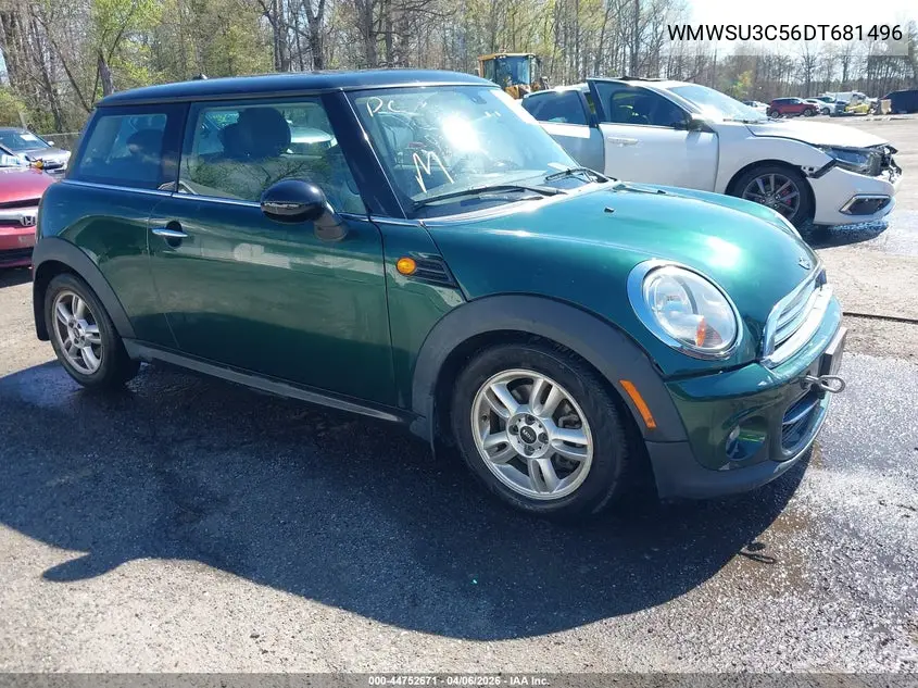 2013 Mini Hardtop Cooper VIN: WMWSU3C56DT681496 Lot: 44752671