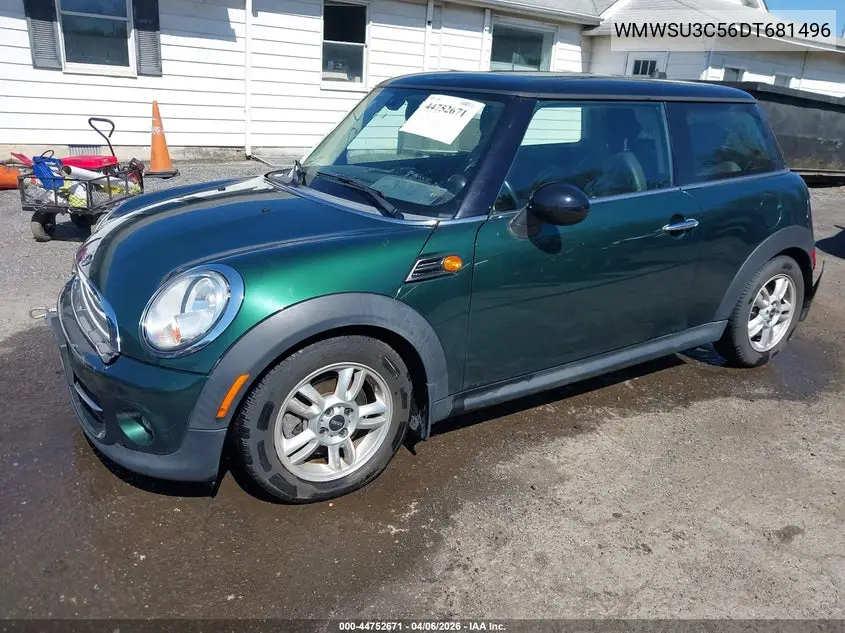 2013 Mini Hardtop Cooper VIN: WMWSU3C56DT681496 Lot: 44752671