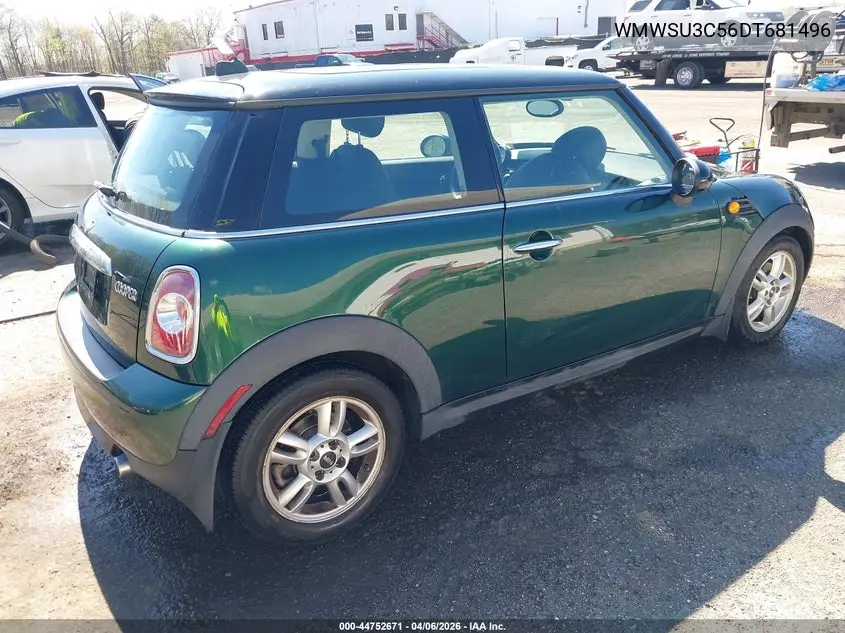 2013 Mini Hardtop Cooper VIN: WMWSU3C56DT681496 Lot: 44752671