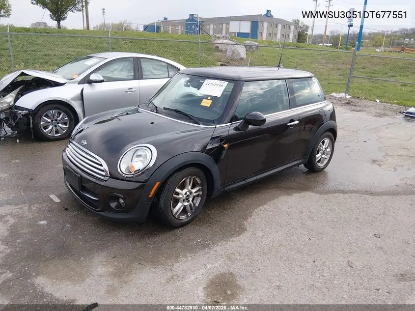 2013 Mini Hardtop Cooper VIN: WMWSU3C51DT677551 Lot: 44782930