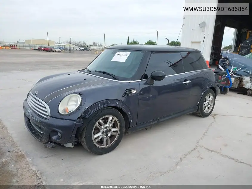 2013 Mini Hardtop Cooper VIN: WMWSU3C59DT686854 Lot: 45039385