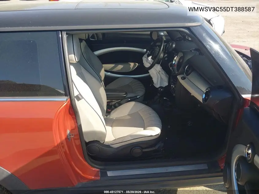 2013 Mini Hardtop Cooper S VIN: WMWSV3C55DT388587 Lot: 45127571