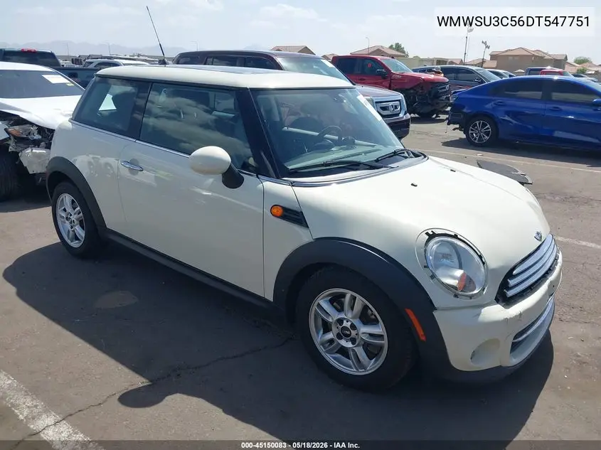 2013 Mini Hardtop Cooper VIN: WMWSU3C56DT547751 Lot: 45150083