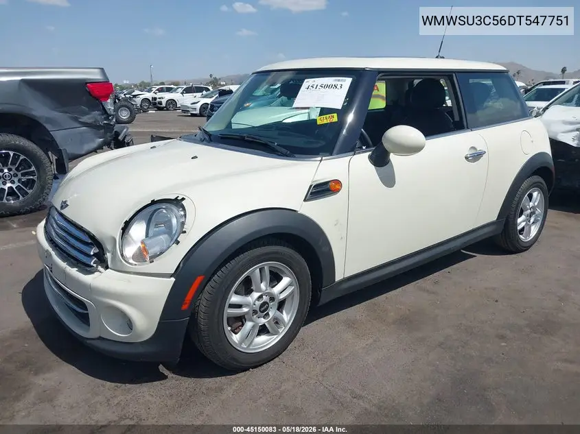 2013 Mini Hardtop Cooper VIN: WMWSU3C56DT547751 Lot: 45150083