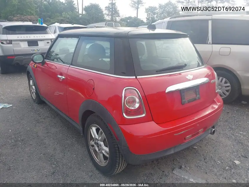 2013 Mini Hardtop Cooper VIN: WMWSU3C52DT692074 Lot: 45234865