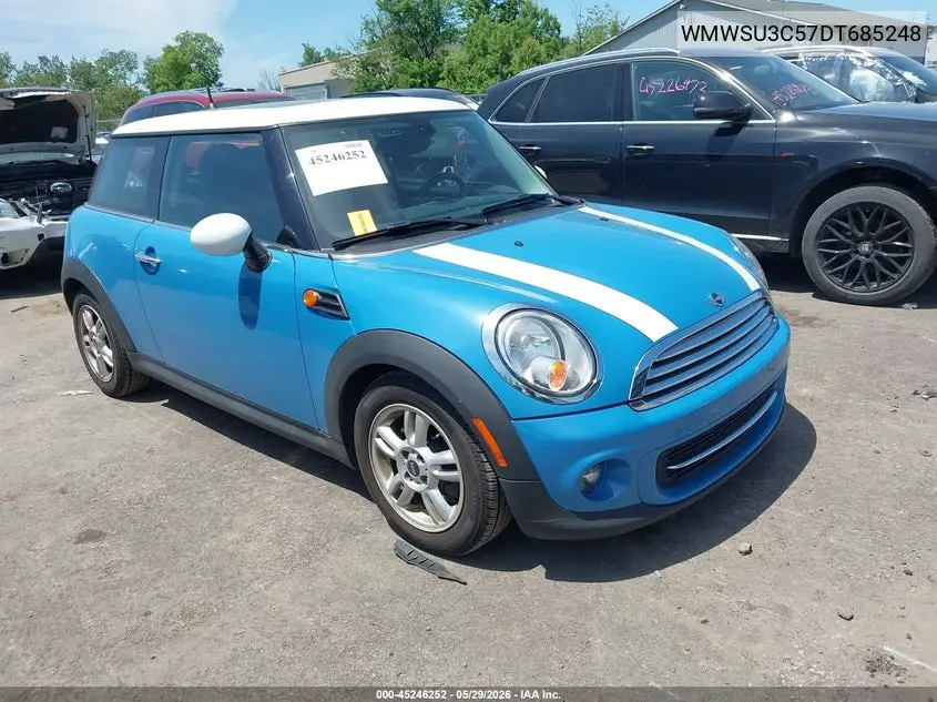 2013 Mini Hardtop Cooper VIN: WMWSU3C57DT685248 Lot: 45246252