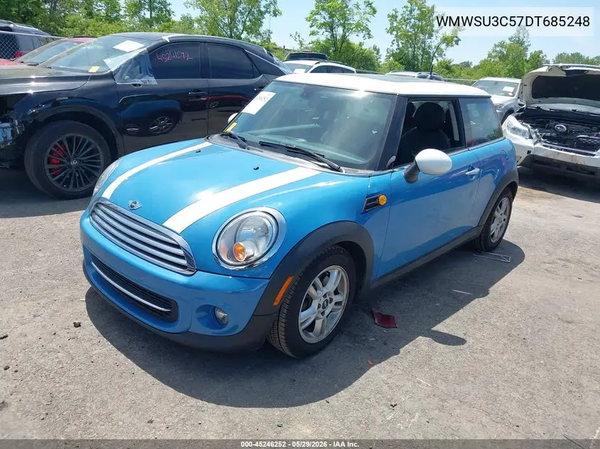 2013 Mini Hardtop Cooper VIN: WMWSU3C57DT685248 Lot: 45246252