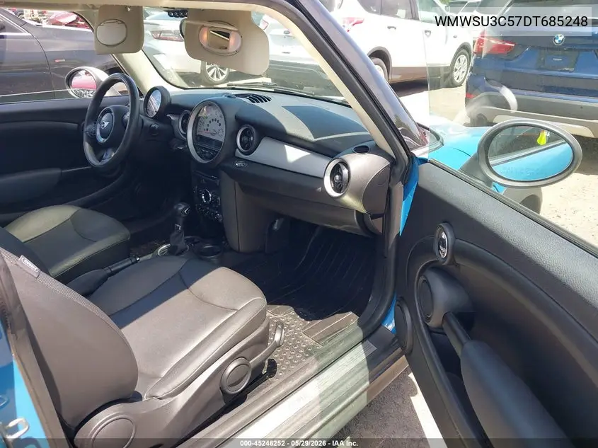 2013 Mini Hardtop Cooper VIN: WMWSU3C57DT685248 Lot: 45246252