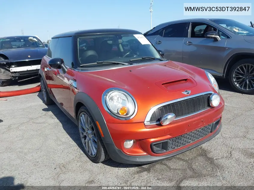 2013 Mini Hardtop Cooper S VIN: WMWSV3C53DT392847 Lot: 45264761