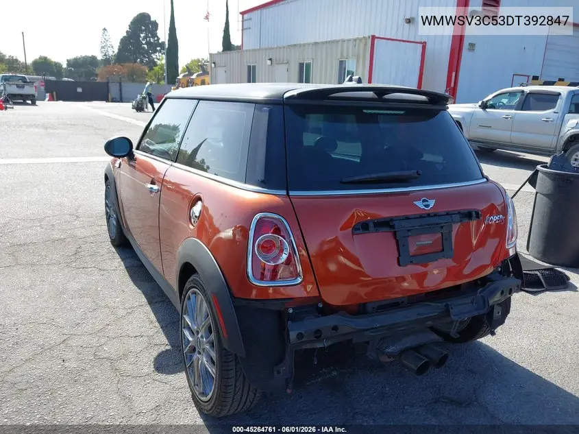 2013 Mini Hardtop Cooper S VIN: WMWSV3C53DT392847 Lot: 45264761