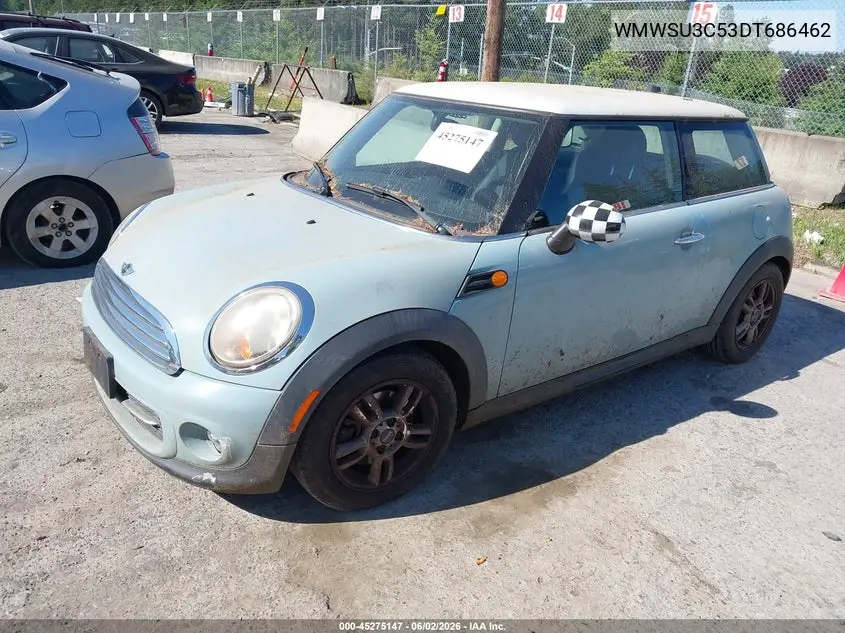 2013 Mini Hardtop Cooper VIN: WMWSU3C53DT686462 Lot: 45275147