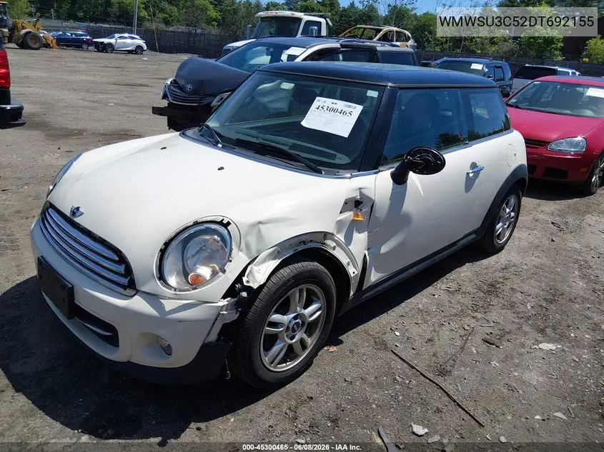 2013 Mini Hardtop Cooper VIN: WMWSU3C52DT692155 Lot: 45300465