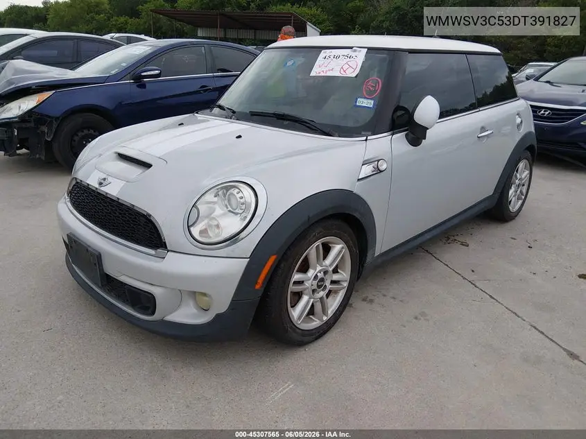 2013 Mini Hardtop Cooper S VIN: WMWSV3C53DT391827 Lot: 45307565