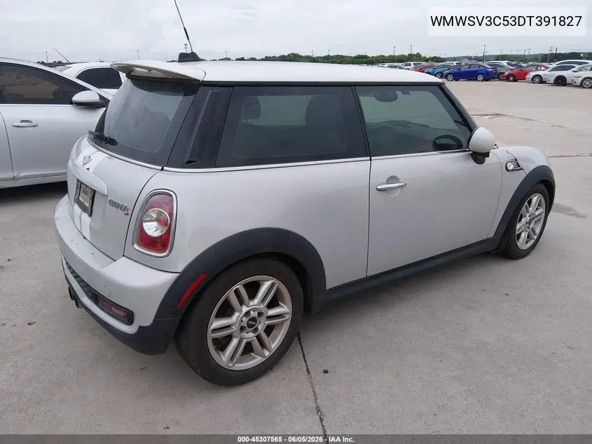 2013 Mini Hardtop Cooper S VIN: WMWSV3C53DT391827 Lot: 45307565