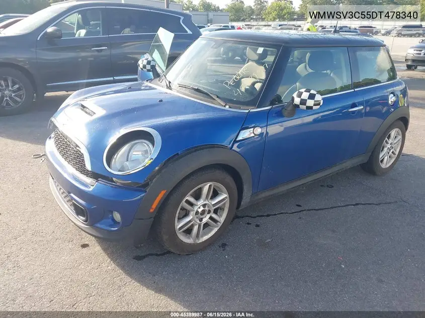 2013 Mini Hardtop Cooper S VIN: WMWSV3C55DT478340 Lot: 45389987