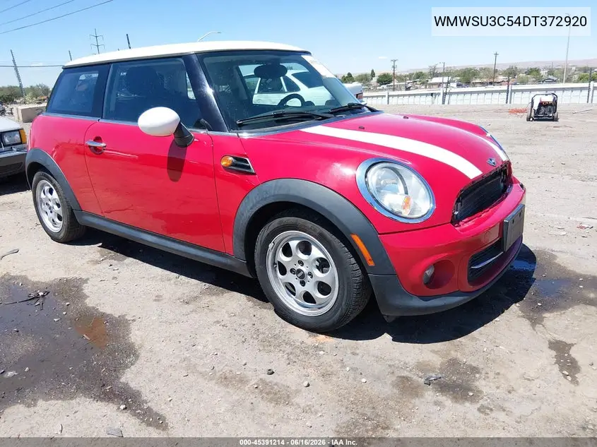 2013 Mini Hardtop Cooper VIN: WMWSU3C54DT372920 Lot: 45391214