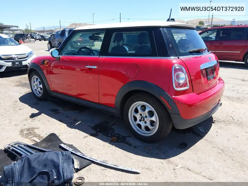 2013 Mini Hardtop Cooper VIN: WMWSU3C54DT372920 Lot: 45391214