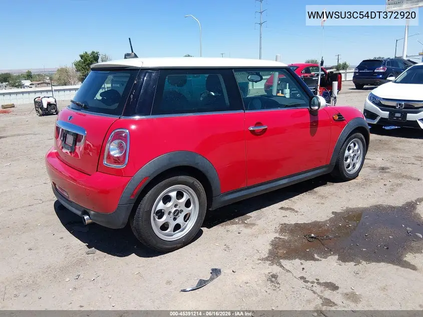 2013 Mini Hardtop Cooper VIN: WMWSU3C54DT372920 Lot: 45391214