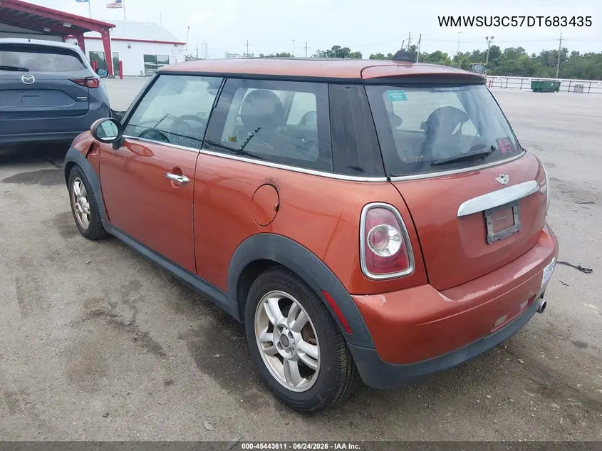 2013 Mini Hardtop Cooper VIN: WMWSU3C57DT683435 Lot: 45443611