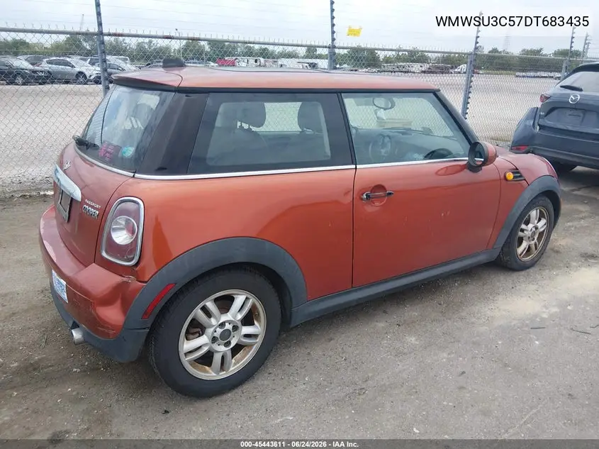 2013 Mini Hardtop Cooper VIN: WMWSU3C57DT683435 Lot: 45443611
