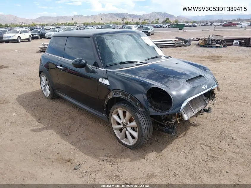 2013 Mini Hardtop Cooper S VIN: WMWSV3C53DT389415 Lot: 45471030