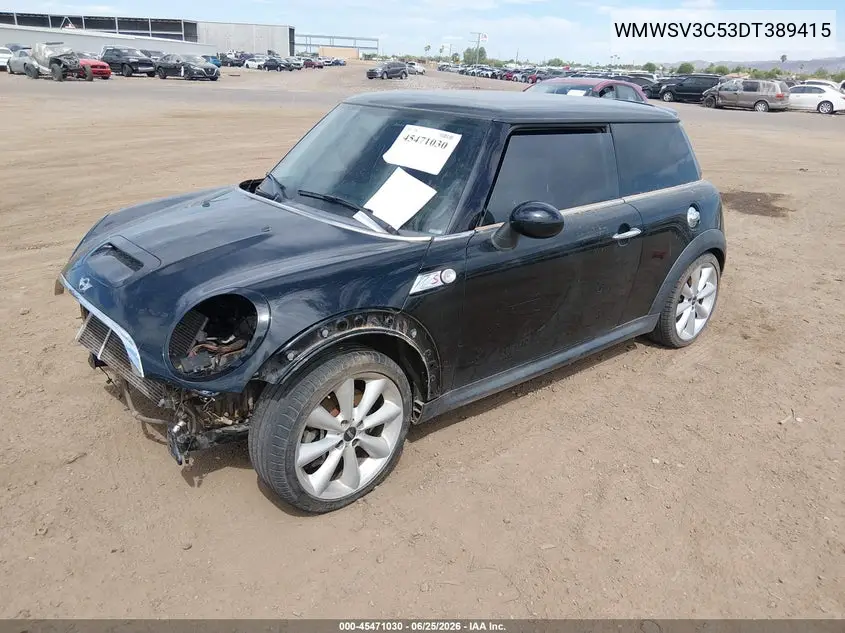 2013 Mini Hardtop Cooper S VIN: WMWSV3C53DT389415 Lot: 45471030