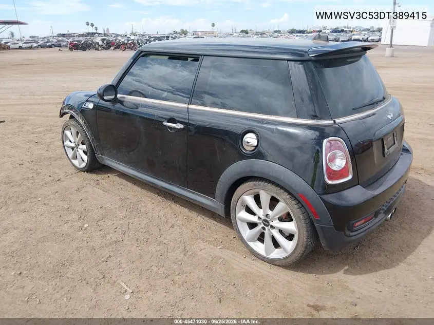 2013 Mini Hardtop Cooper S VIN: WMWSV3C53DT389415 Lot: 45471030
