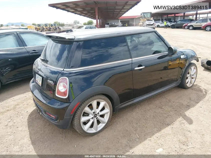 2013 Mini Hardtop Cooper S VIN: WMWSV3C53DT389415 Lot: 45471030