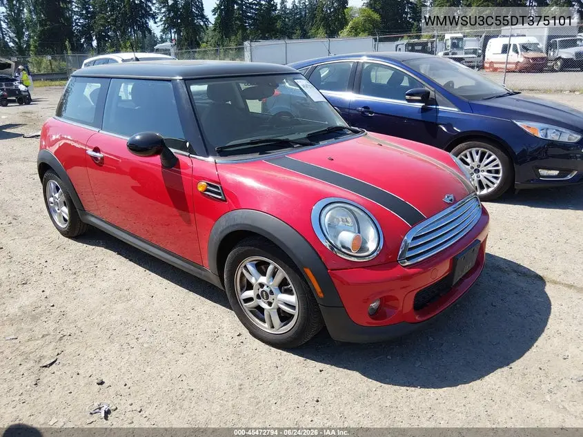 2013 Mini Hardtop Cooper VIN: WMWSU3C55DT375101 Lot: 45472794