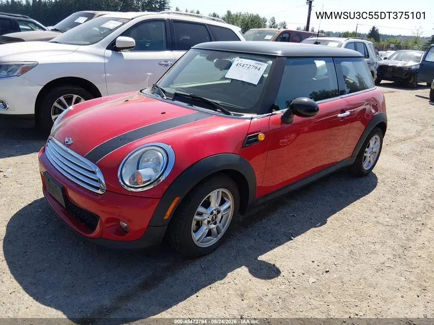 2013 Mini Hardtop Cooper VIN: WMWSU3C55DT375101 Lot: 45472794