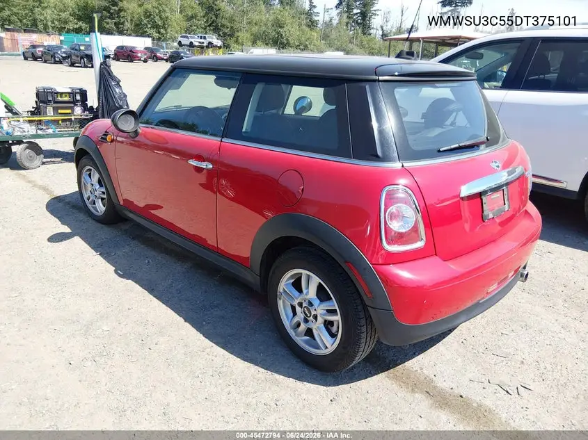 2013 Mini Hardtop Cooper VIN: WMWSU3C55DT375101 Lot: 45472794