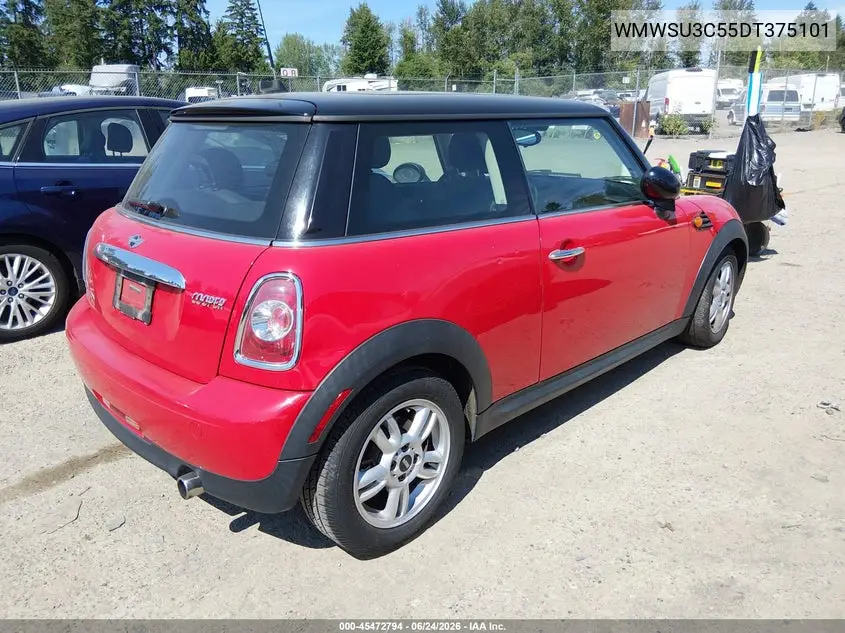 2013 Mini Hardtop Cooper VIN: WMWSU3C55DT375101 Lot: 45472794