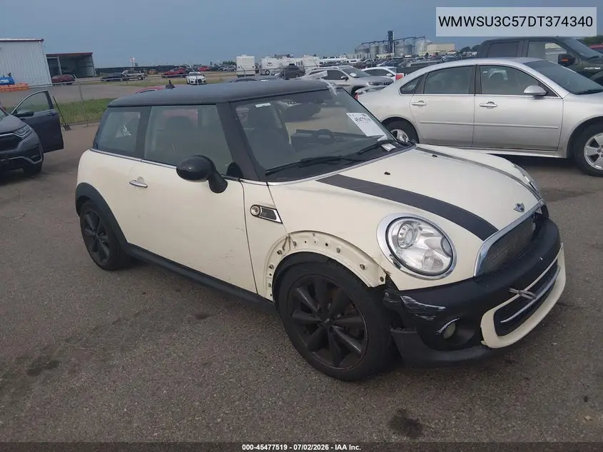 2013 Mini Hardtop Cooper VIN: WMWSU3C57DT374340 Lot: 45477519