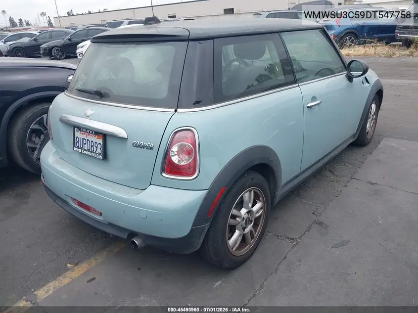 2013 Mini Hardtop Cooper VIN: WMWSU3C59DT547758 Lot: 45493960