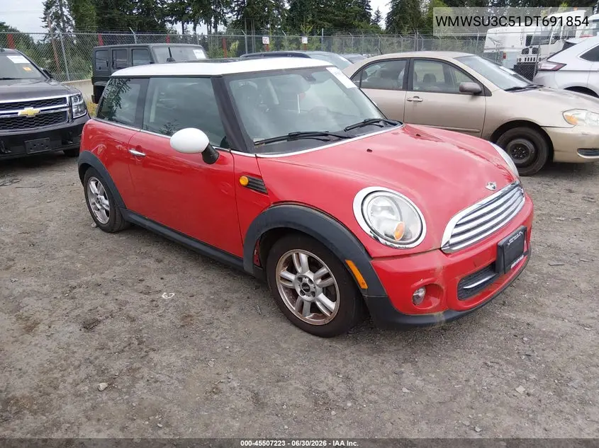 2013 Mini Hardtop Cooper VIN: WMWSU3C51DT691854 Lot: 45507223