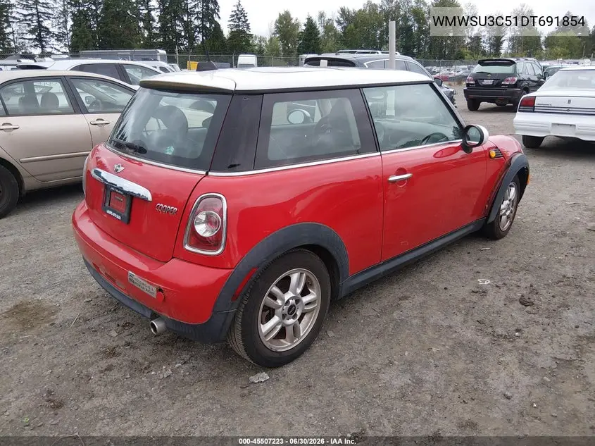 2013 Mini Hardtop Cooper VIN: WMWSU3C51DT691854 Lot: 45507223