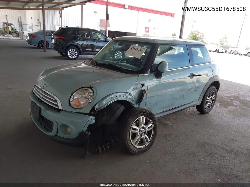 2013 Mini Hardtop Cooper VIN: WMWSU3C55DT678508 Lot: 45519195