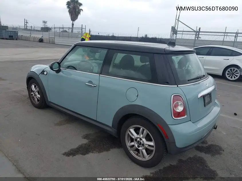 2013 Mini Hardtop Cooper VIN: WMWSU3C56DT680090 Lot: 45522793