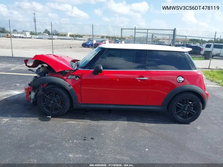 2013 Mini Hardtop Cooper S VIN: WMWSV3C56DT478119 Lot: 45592655