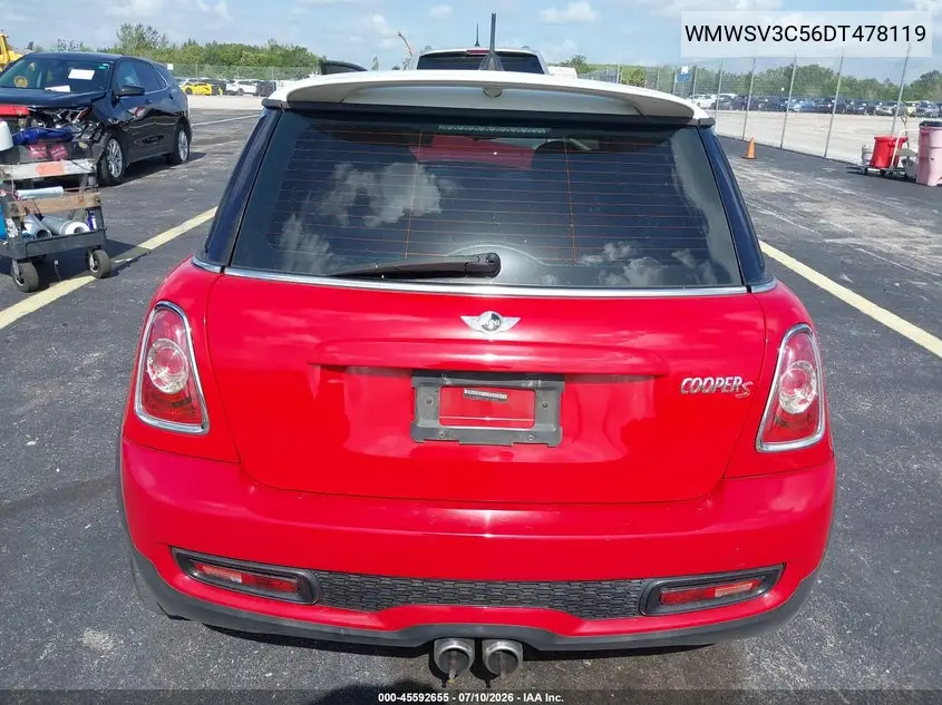 2013 Mini Hardtop Cooper S VIN: WMWSV3C56DT478119 Lot: 45592655