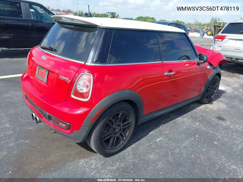 2013 Mini Hardtop Cooper S VIN: WMWSV3C56DT478119 Lot: 45592655
