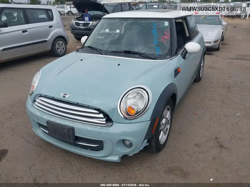 2013 Mini Hardtop Cooper VIN: WMWSU3C5XDT688788 Lot: 45618668