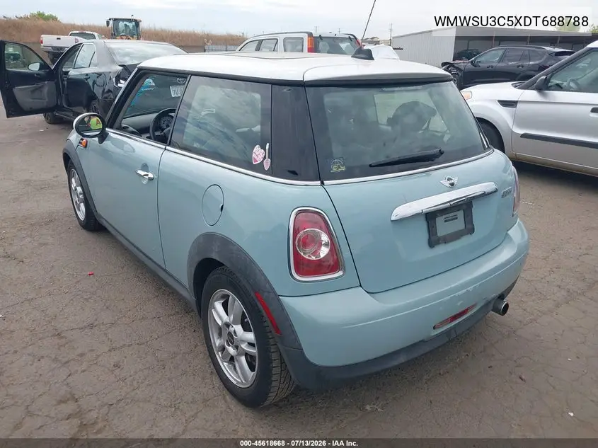 2013 Mini Hardtop Cooper VIN: WMWSU3C5XDT688788 Lot: 45618668