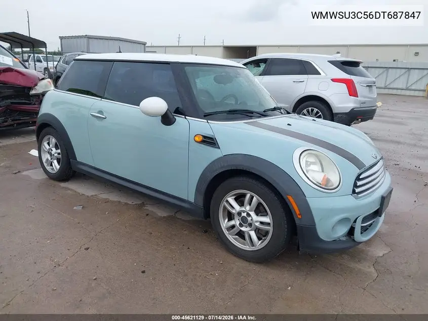 2013 Mini Hardtop Cooper VIN: WMWSU3C56DT687847 Lot: 45621129