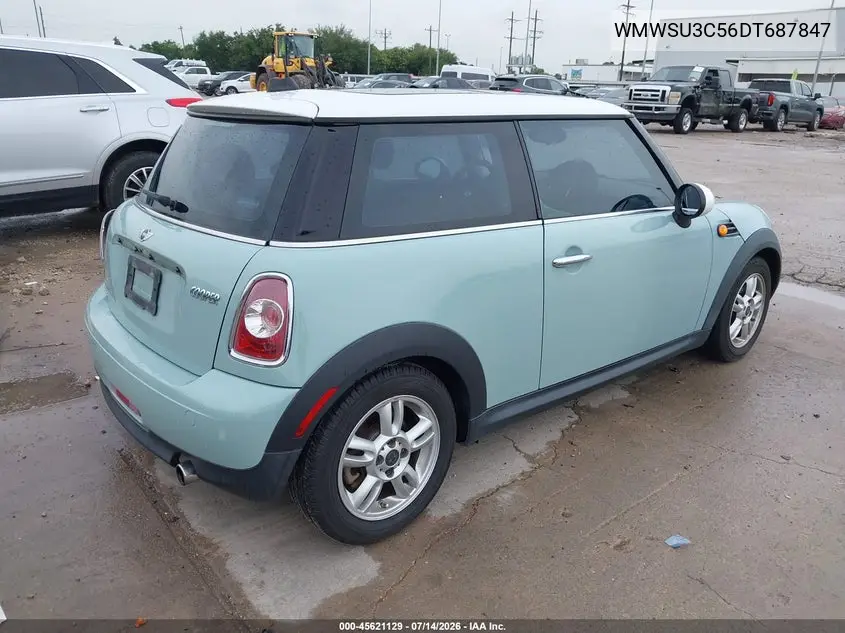 2013 Mini Hardtop Cooper VIN: WMWSU3C56DT687847 Lot: 45621129
