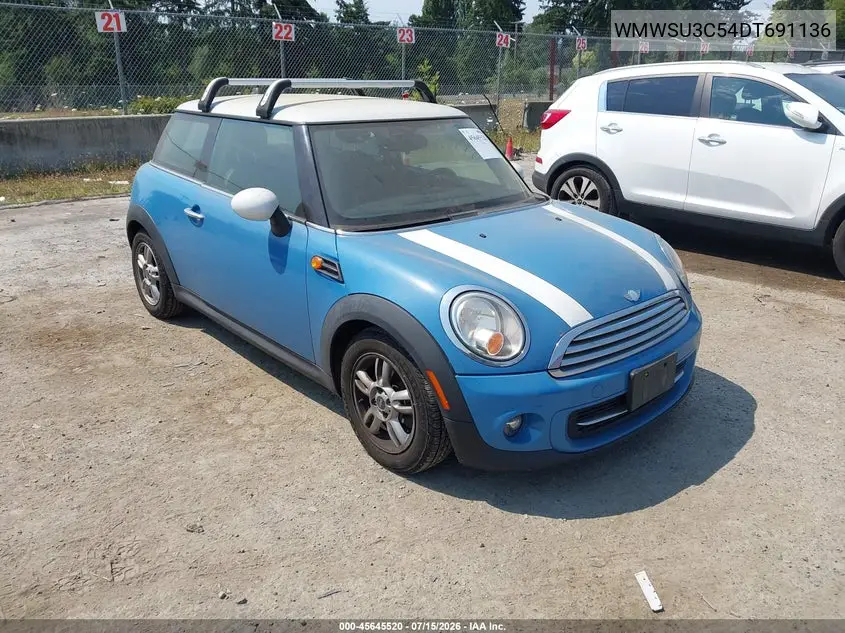 2013 Mini Hardtop Cooper VIN: WMWSU3C54DT691136 Lot: 45645520